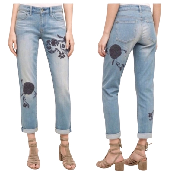 Pilcro Denim - Anthropologie Pilcro Hyphen Floral Embroidered Jeans